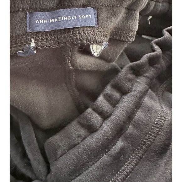 American Eagle Joggers Women Size M Black Ahh-Mazingly Soft Velour Velvet - Picture 2 of 3